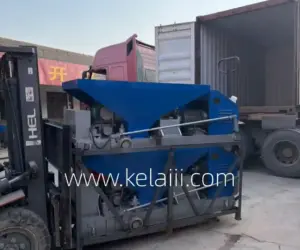 Photos of a custom-made prefabricated machinery unit being loaded at the factory.
